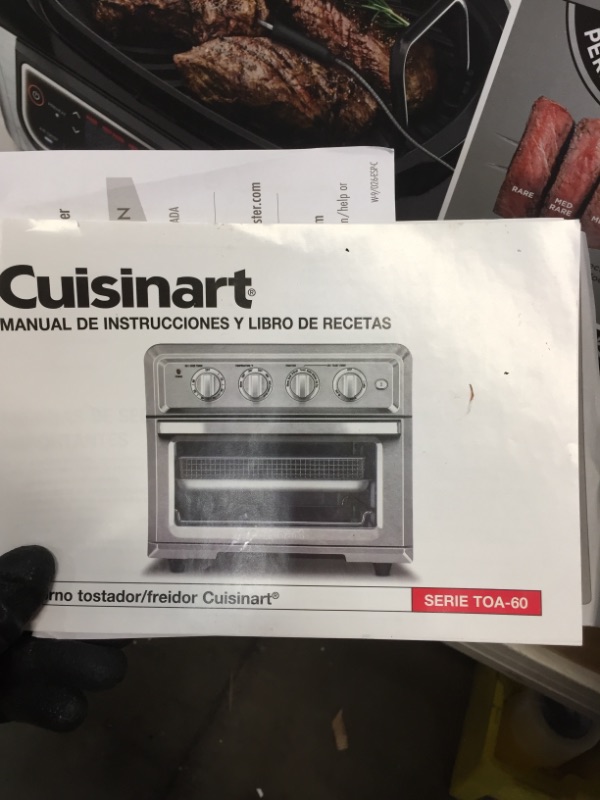 Photo 5 of *USED*
*MISSING rack, pan and basket*
Cuisinart TOA-60 Convection Toaster Oven Airfryer, Silver
