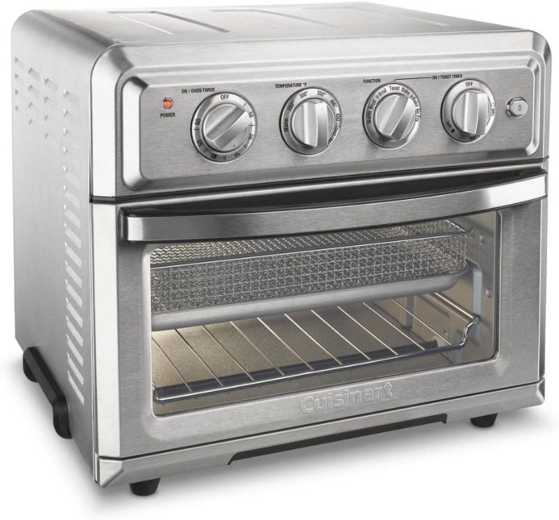 Photo 1 of *USED*
*MISSING rack, pan and basket*
Cuisinart TOA-60 Convection Toaster Oven Airfryer, Silver
