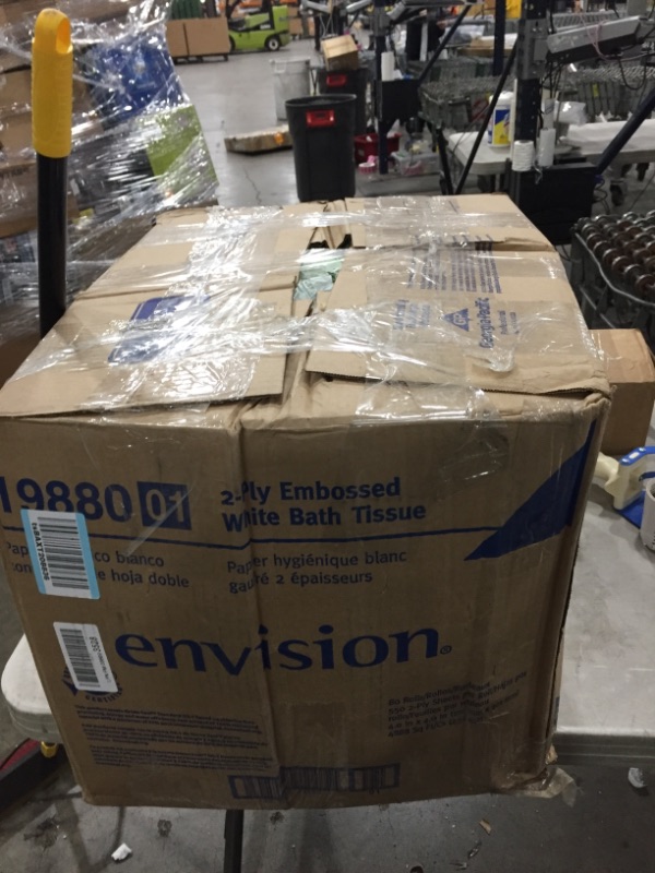 Photo 1 of Georgia Pacific Envision 2-Ply Embossed Toilet Paper, 19880/01, 550 Sheets Per Roll, Case of 80 Rolls, White
