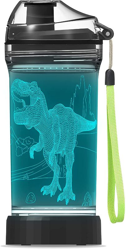 Photo 1 of *batteries NOT included* 
YuanDian Light Up Kids Water Bottle with 3D LED Light- 14 OZ Tritan BPA Free Eco-Friendly - 7 Color Light Cool Drinking Cups Gift for School Boy Kids Girl Child
