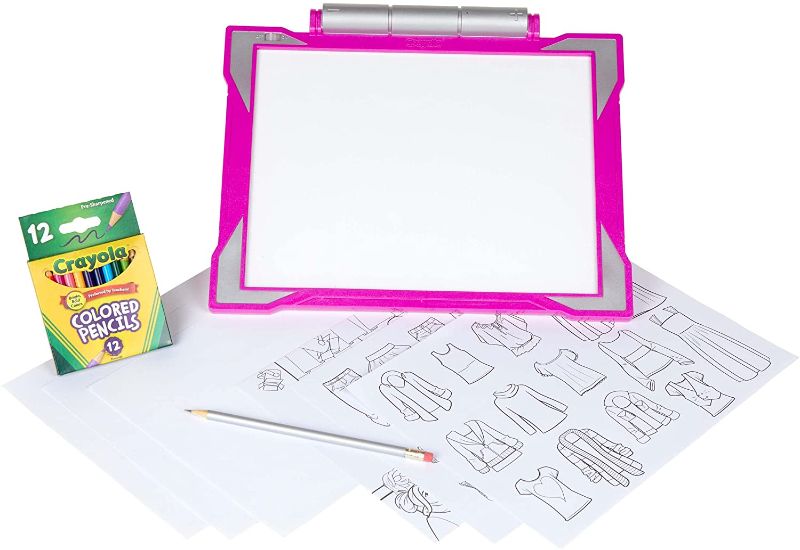 Photo 1 of *MISSING silver pencil* 
Crayola Light Up Tracing Pad, Pink