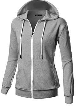 Photo 1 of *lighter grey in person*
GIVON Womens Comfortable Long Sleeve Lightweight Zip-up Hoodie with Kanga Pocket, Small
