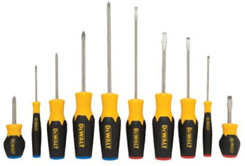 Photo 1 of *MISSING 2 pieces* 
DEWALT Screwdriver Set, 10 Piece (DWHT62513) , Yellow
