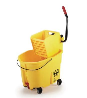 Photo 1 of *USED*
Rubbermaid Commercial Products WaveBrake 35 Qt. 2.0 Side-Press Mop Bucket with Drain, Yellow