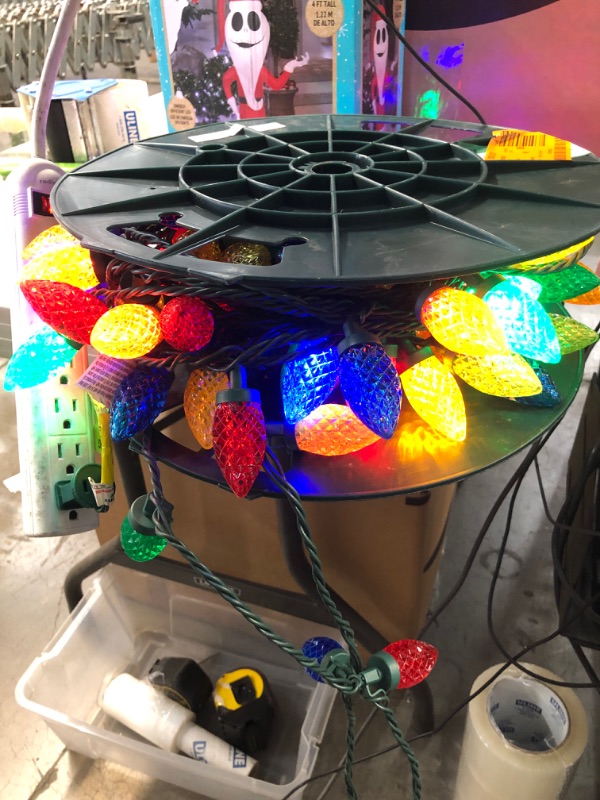 Photo 2 of *a few lights are out*
Home Accents Holiday 32.6 ft. 50-Light Multi Color LED C9 Light Set on Spool