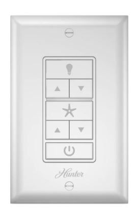 Photo 1 of *MISSING manual and hardware*
Hunter Universal Damp Rated Ceiling Fan Wall Remote Control White