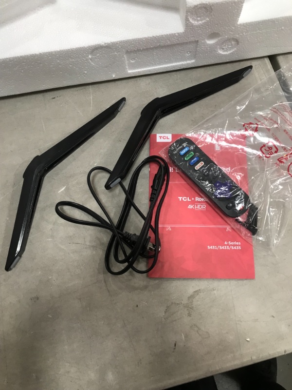 Photo 2 of *selling for PARTS, NO returns* 
*SEE last picture for damage*
TCL 55" Class 4-Series 4K UHD HDR Smart Roku TV – 55S435, 2021 Model
