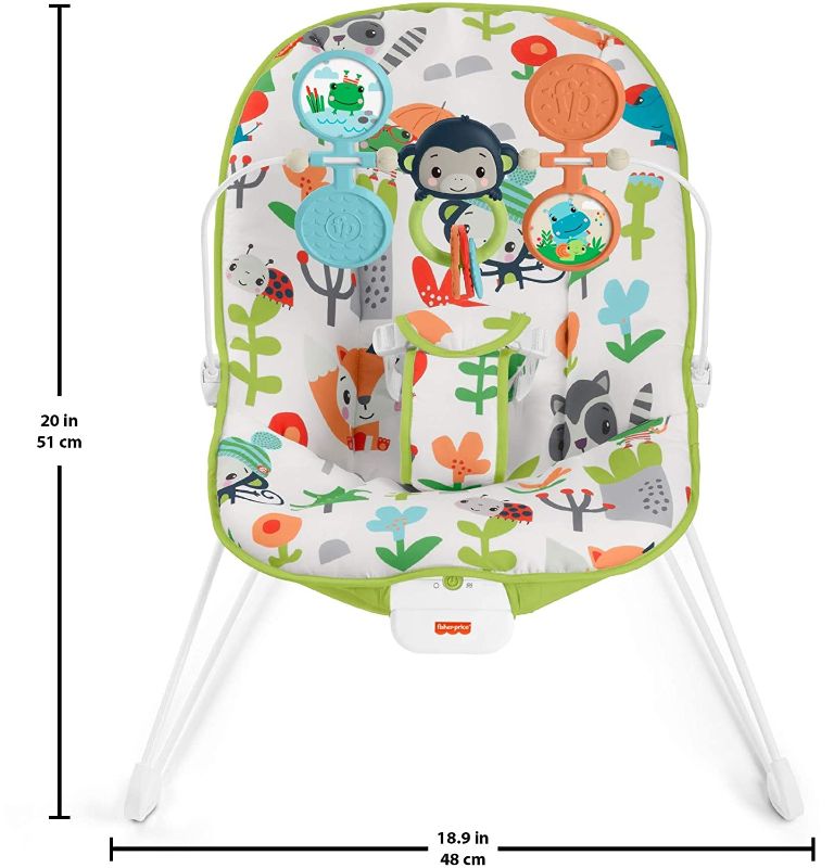 Photo 1 of Fisher-Price Baby's Bouncer – Forest Explorers, Baby Bouncing Chair for Soothing and Play for Newborns and Infants
