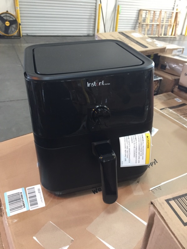 Photo 1 of *SEE last picture for damage*
Instant Vortex 5.7 Quart Air Fryer, Customizable Smart Cooking Programs, Digital Touchscreen and Non-Stick Air Fryer Basket, Black
