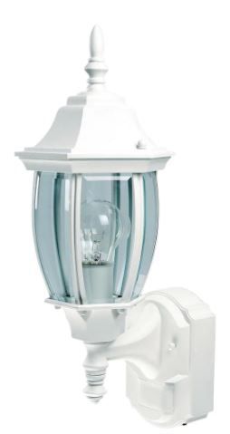 Photo 1 of *light bulb NOT included* 
Hampton Bay Alexandria 180° White Motion-Sensing Outdoor Decorative Wall Lantern Sconce