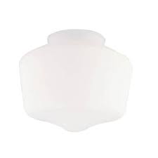 Photo 1 of 3-PACK 5 in. Handblown White Schoolhouse Shade with 3-1/4 in. Fitter and 5-3/4 in. Width
