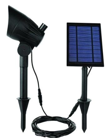 Photo 1 of *USED*
*MISSING a tube/ pole piece*
Hampton Bay Solar Black LED 100 Lumen Metal Spotlight