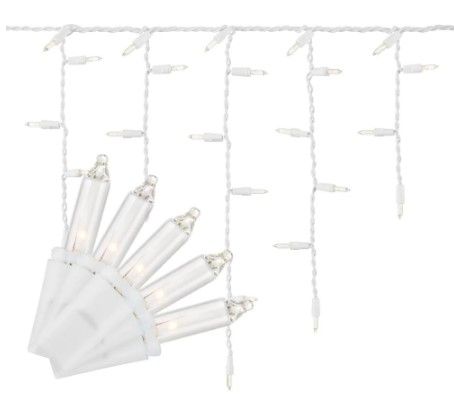 Photo 1 of *1 set NONFUNCTIONING* 
Home Accents Holiday 300-Light Clear Incandescent Mini Icicle Lights, 2 Pk