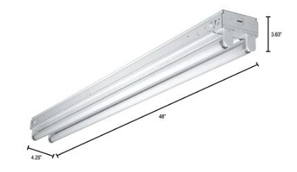 Photo 1 of *light bulbs NOT included*
Metalux 32-Watt 2-Light White 4 ft. Fluorescent Strip Light