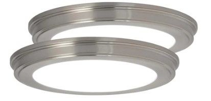 Photo 1 of *MISSING a fixture*
Commercial Electric 13 in. Brushed Nickel Color Changing LED Ceiling Flush Mount (2-Pack)