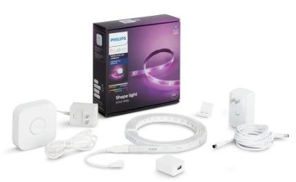 Photo 1 of *previously opened*
*MISSING portion of light strip*
Philips Hue White and Color Ambiance Dimmable LED Light Strip Plus Smart Light Starter Kit (80")