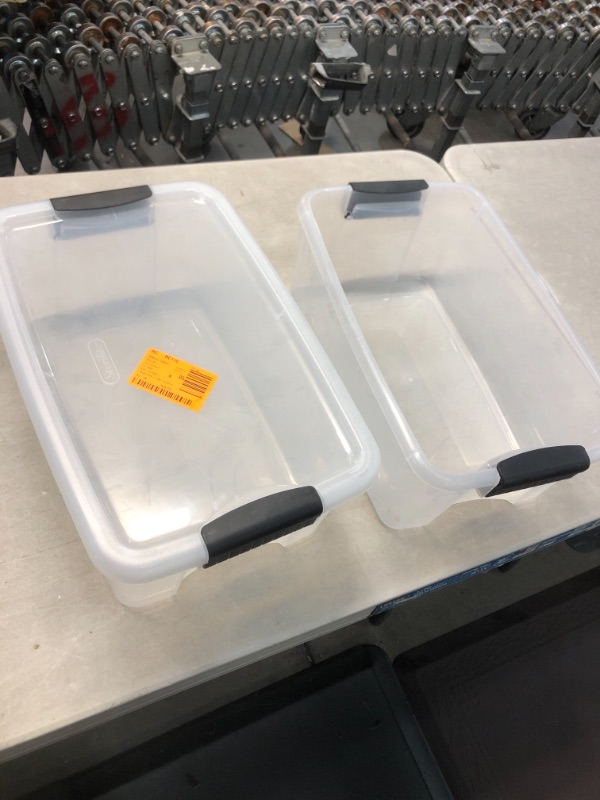 Photo 2 of *MISSING a lid*
Sterilite 18-Qt. Latch Storage Box, 2 Pk