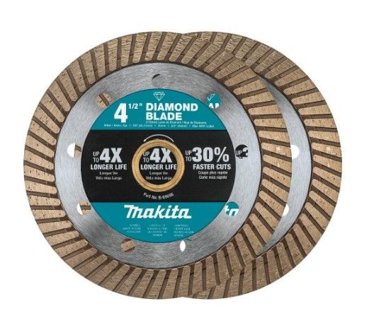 Photo 1 of *USED*
Makita 4.5 in. Turbo Rim Diamond Blade for General Purpose (2-Pack)