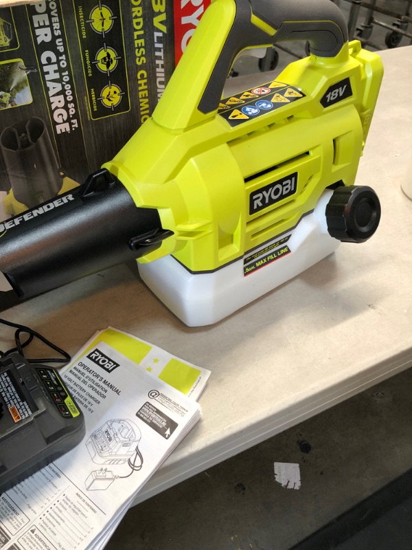 Photo 2 of RYOBI ONE+ 18V Cordless Battery Fogger/Mister with 2.0 Ah Battery and Charger