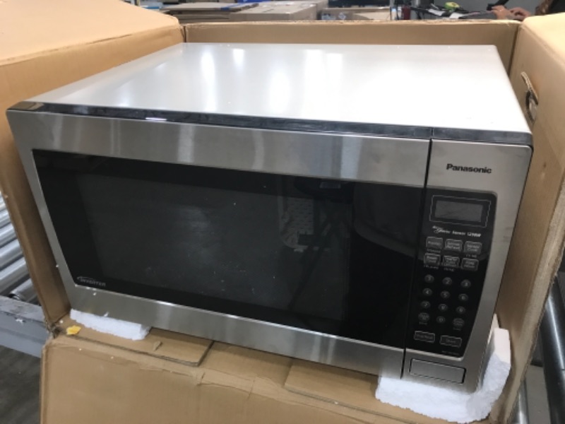 Photo 2 of Panasonic Microwave Oven NN-SN966S Stainless Steel Countertop/Built-In with Inverter Technology and Genius Sensor, 2.2 Cubic Foot, 1250W
