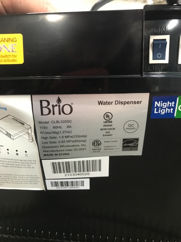 Photo 5 of ***PARTS ONLY*** Brio Self Cleaning Bottom Loading Water Cooler Water Dispenser – Limited Edition - 3 Temperature Settings - Hot, Cold and Room-Temp Water - UL/Energ
