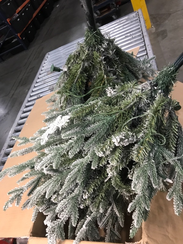Photo 2 of ***PARTS ONLY*** Puleo International 4.5 Ft. Pre-Lit Potted Flocked Arctic Fir Artificial Christmas Tree with 70 UL-Listed Clear Lights
