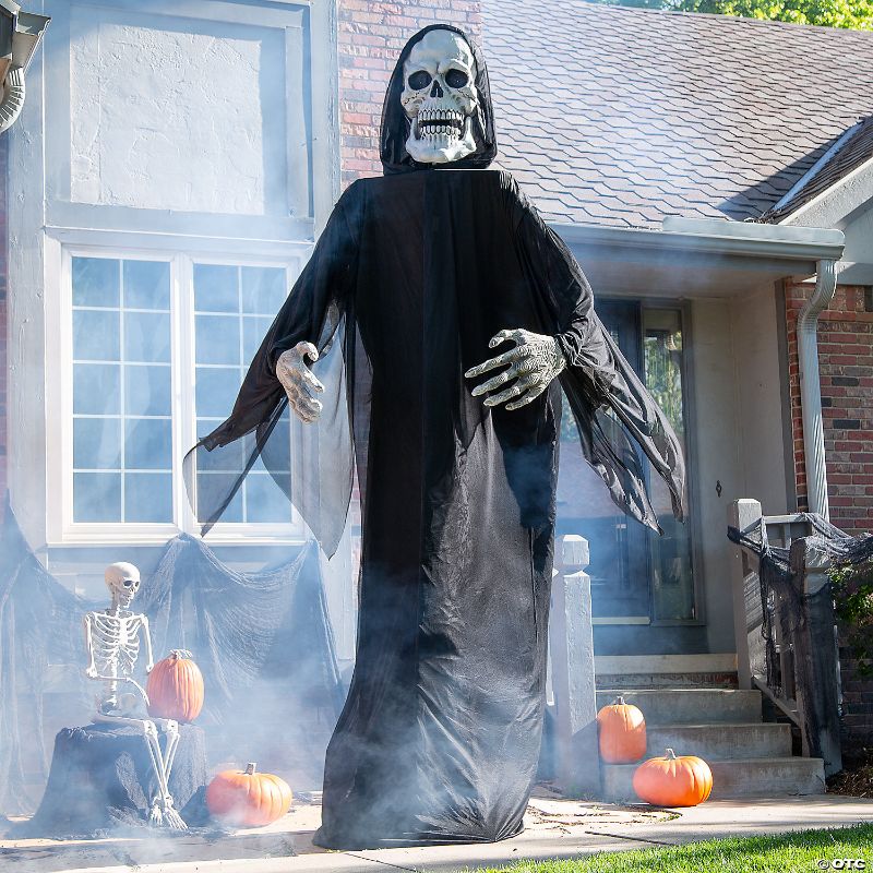 Photo 1 of 12-ft. Animated Standing Reaper Halloween Decoration**NEEDS BATTERIES FOR EYES**
