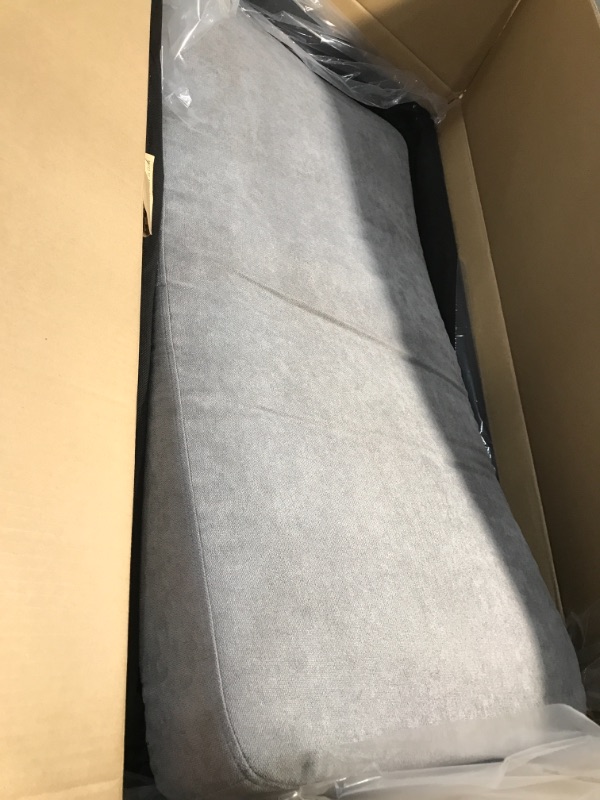 Photo 2 of **INCOMPLETE**Vongrasig Convertible Sectional Sofa Couch, Modern Linen Fabric L-Shaped 3-Seat Sofa Sectional with Reversible Chaise for Small Space (Light Gray)**ONLY BOX 2*CONTAINS RIGHT PIECE OF SOFA**
