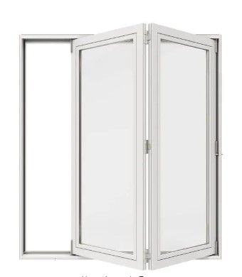 Photo 1 of 72 in. x 80 in. Primed Fiberglass Right-Hand Full Lite F-2500 2-Panel Folding Patio Door Kit
