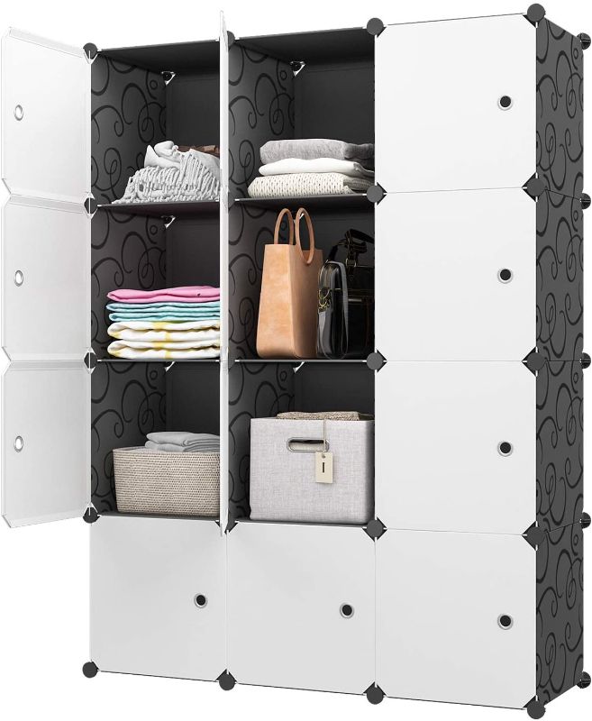 Photo 1 of KOUSI Large Cube Storage -14"x18" Depth (12 Cubes) Organizer Shelves Clothes Dresser Closet Storage Organizer Cabinet Shelving Bookshelf Toy Organizer
