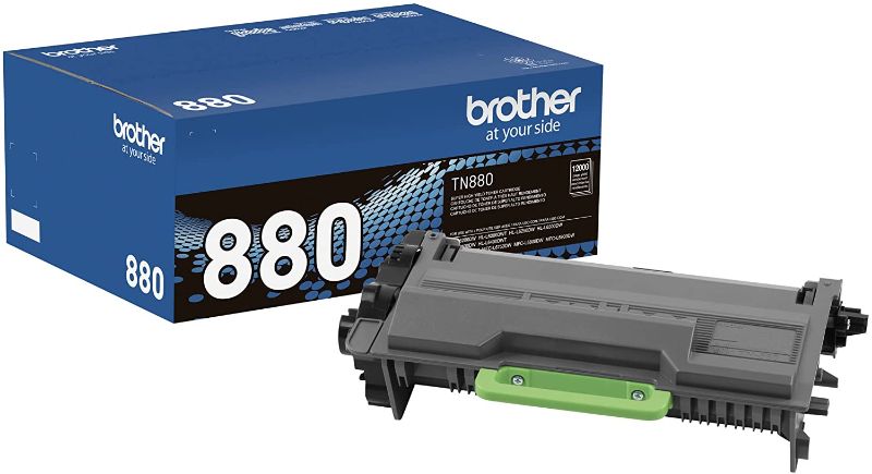 Photo 1 of Brother Genuine Super High Yield Toner Cartridge, TN880, Replacement Black Toner, Page Yield Up To 12,000 Pages, Amazon Dash Replenishment Cartridge
