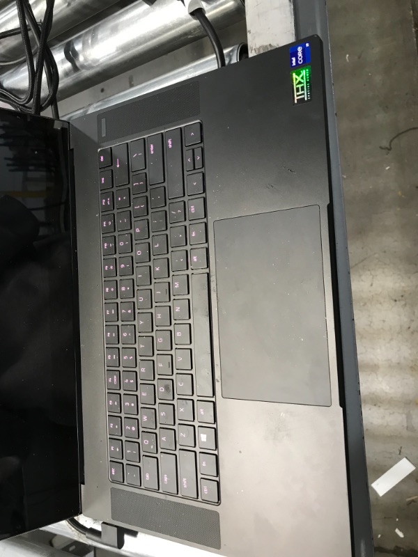 Photo 8 of SCREEN IS DAMAGED 
Razer Blade 15 Advanced Gaming Laptop 2021: Intel Core i9-11900H 8-Core, NVIDIA GeForce RTX 3080, 15.6” 4K OLED, 32GB RAM, 1TB SSD - CNC Aluminum - Chroma RGB - THX Spatial Audio - Thunderbolt 4
