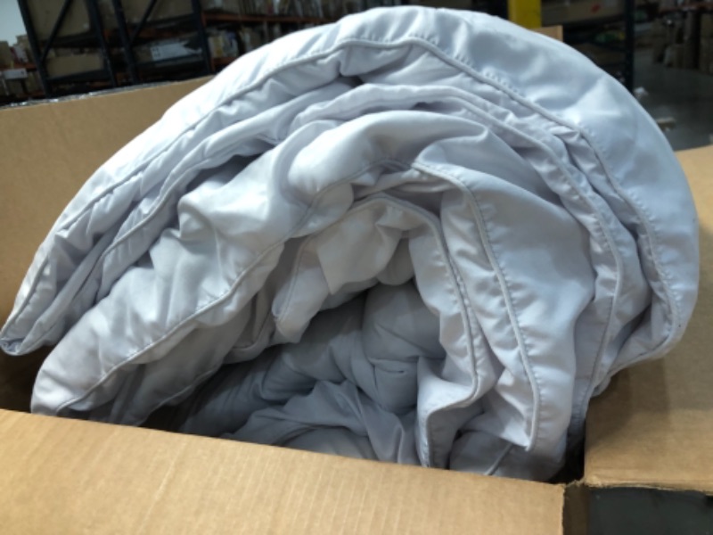 Photo 2 of Utopia Bedding Down Alternative Comforter (King, White) - All Season Comforter - Plush Siliconized Fiberfill Duvet Insert - Box Stitched
