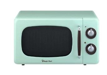 Photo 1 of Retro 0.7 cu. ft. Countertop Microwave in Mint Green
