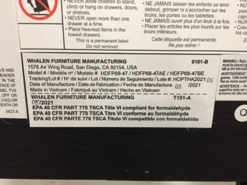 Photo 1 of **DAMAGE TO TOP RIGHT CORNER(CHIPPED PAINT), BOTTOM RIGHT CORNER IS DENTED AND PAINT IS CHIPPED AS WELL**
Madison 68 in. Media Console Infrared Electric Fireplace in Dark Chocolate
