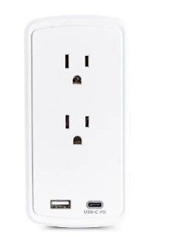 Photo 1 of  2-Outlet Surge Protector USB-A USB-C Wall Tap
