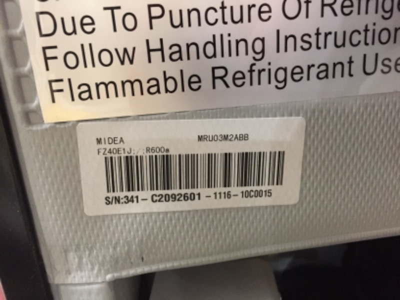 Photo 1 of Midea MRU03M2ABB Upright Freezer Large Black, 3.0 Cubic Feet
