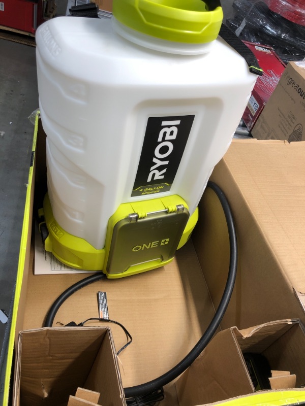 Photo 2 of ***PARTS ONLY*** RYOBI ONE+ 18V Cordless Battery 4 Gal. Backpack Chemical Sprayer with 2.0 Ah Battery and Charger
