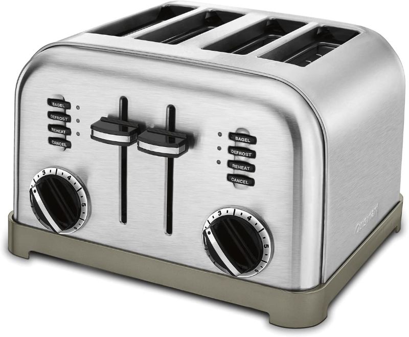 Photo 1 of 
Cuisinart CPT-180 Metal Classic 4-Slice Toaster, Brushed Stainless
Color:Brushed Stainless
Style:4 Slice-New
Pattern Name:Toaster