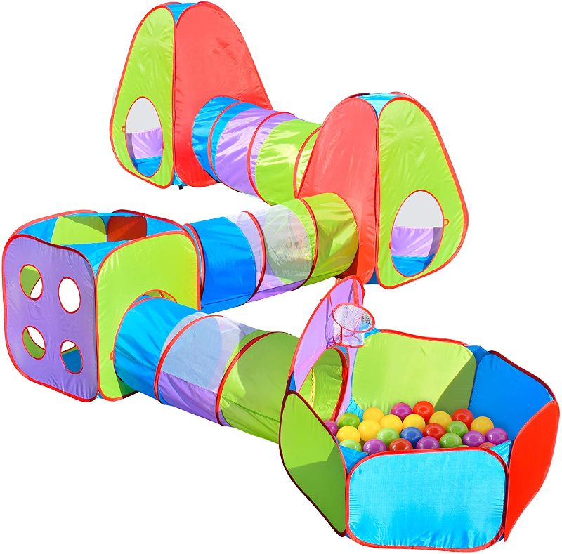 Photo 1 of 
7 Piece Pop Up Tent - Play Tents with Tunnels and Ball Pit for Kids - Amazon Exclusive - Sunny Days Entertainment