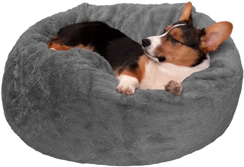 Photo 1 of 
Furhaven Cozy Pet Beds for Small, Medium, and Large Dogs and Cats - Ultra Calming Plush Donut Bed, Beanbag Style Ball Bed, Travel Dog Bed, and More
Color:Cuddly Fur Gray Mist
Size:Medium
Style:Beanbag Style Ball Bed