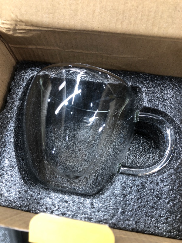 Photo 3 of 
Large Coffee Mugs, Double Wall Glass Set of 2, 16 oz - Dishwasher & Microwave Safe - Clear, Unique & Insulated with Handle, By Elixir Glassware (16 oz)
Size:Large (Pack of 2)