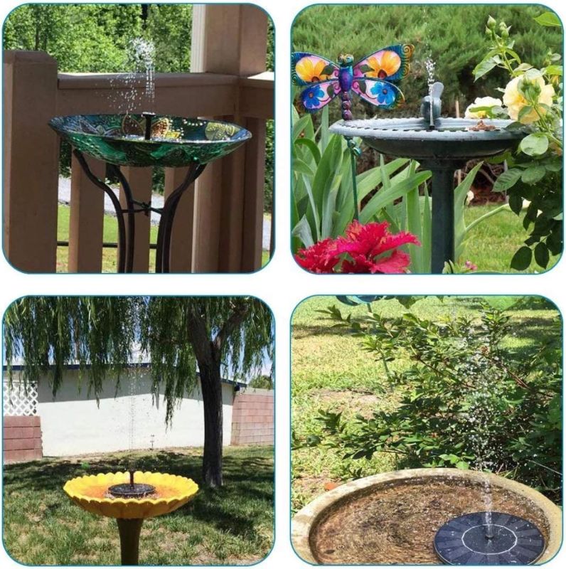 Photo 2 of Solar Fountain pump outdoor birth Solar Water floating Fountain for Garden Pond Pool fish tank Aquarium spray water pump