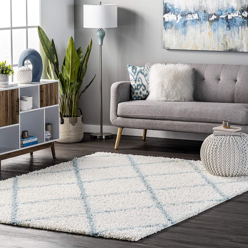 Photo 1 of 
nuLOOM Trellis Cozy Soft & Plush Shag Area Rug, 4' x 6', Blue
Size:4 ft x 6 ft
Color:Blue