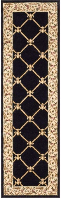 Photo 1 of 
Well Woven Timeless Fleur De Lis Black Formal Area Rug 2'7" X 12' Runner
Size:2.7 x 12 ft
Color:Black