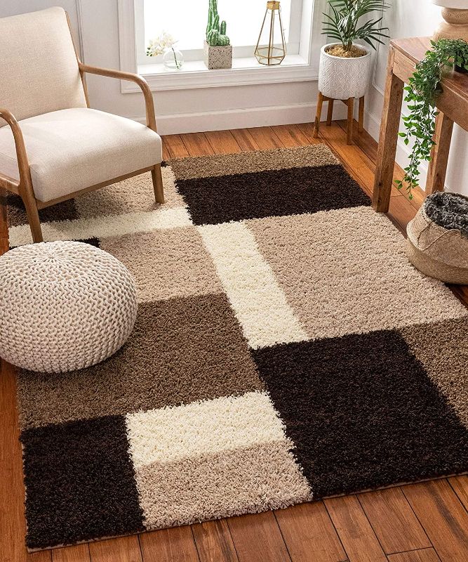 Photo 1 of 
Well Woven Madison Shag Cubes Beige/Brown Modern Area Rug 3'3'' X 5'3''
Size:3'3'' x 5'3''
Color:Beige Brown