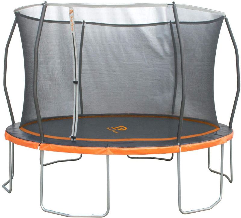 Photo 1 of **INCOMPLETE**12 Foot Modern Trampoline with Safety Net Enclosure System**PARTS ONLY**BOX 3*CONTAINS SAFETY NET AND FOAM EDGING**
