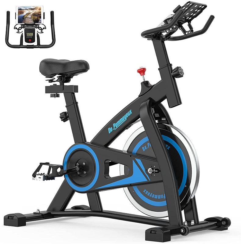 Photo 1 of  Exercise Bike, Stationary Indoor Cycling Bike Exercise Equipment for Home Workouts Cardio Training with Comfortable Seat