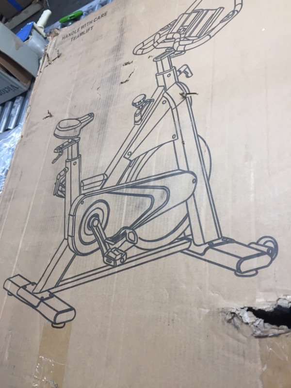 Photo 1 of  Exercise Bike, Stationary Indoor Cycling Bike Exercise Equipment for Home Workouts Cardio Training with Comfortable Seat