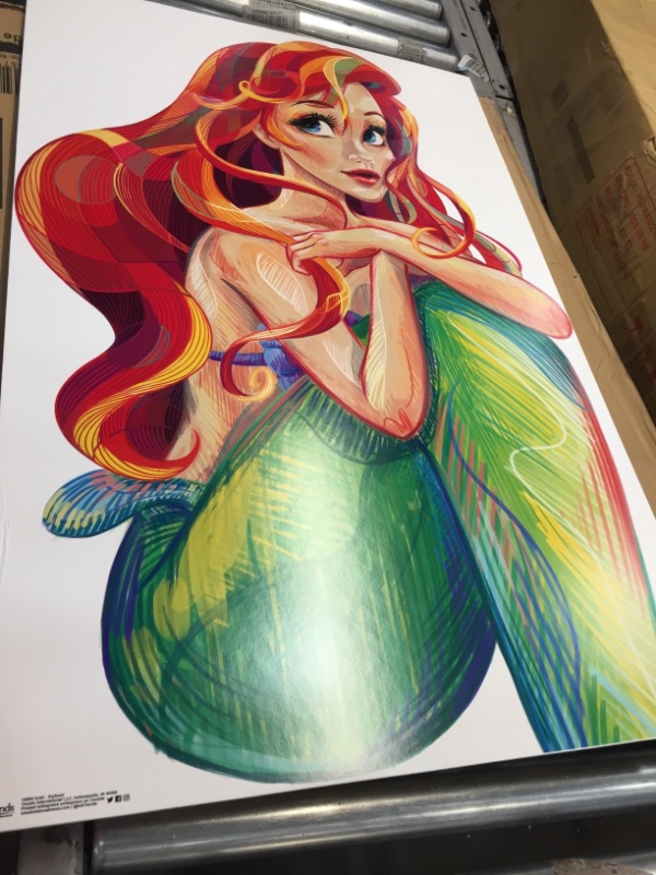 Photo 2 of 34IN X 22.5IN  Trends International Disney The Little Mermaid - Ariel - Stylized Wall Poster**NO FRAME**